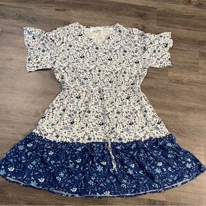 Margaux Riviera Floral Blue Dress